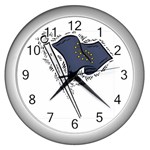 State Flag Indiana Wall Clock (Silver)