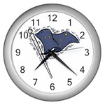 State Flag Alaska Wall Clock (Silver)