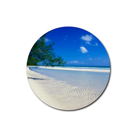 Paradise Beach Rubber Round Coaster (4 pack) from UrbanLoad.com Front