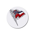 State Flag Mississippi Rubber Round Coaster (4 pack)