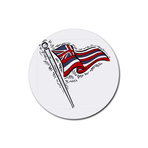 State Flag Hawaii Rubber Round Coaster (4 pack) from UrbanLoad.com Front