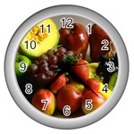 Fresh Fruit Wall Clock (Silver)