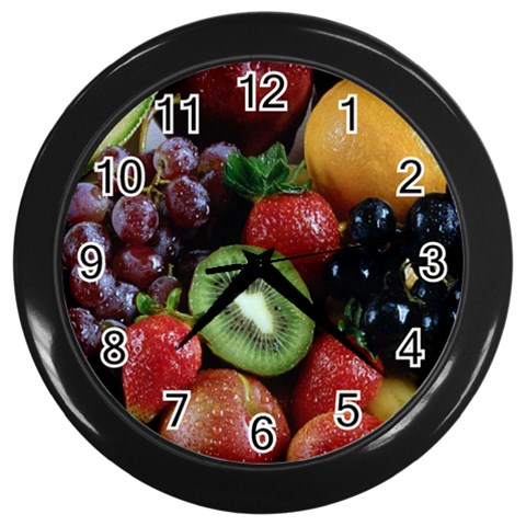 Chilled Fruit Wall Clock (Black) from UrbanLoad.com Front