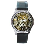 Cheetah Round Metal Watch