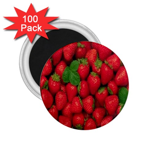 Strawberries  2.25  Magnet (100 pack)  from UrbanLoad.com Front