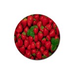 Strawberries  Rubber Coaster (Round)