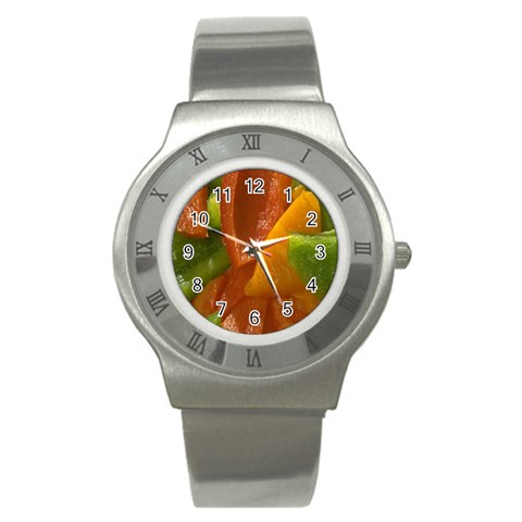 Bell Peppers Stainless Steel Watch from UrbanLoad.com Front
