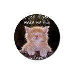 cat Rubber Round Coaster (4 pack)