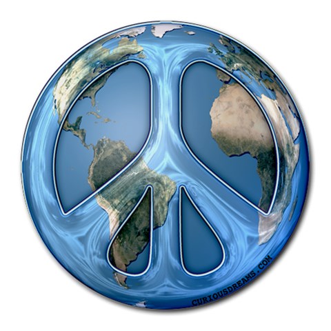 Peace On Earth Round Mousepad from UrbanLoad.com Front