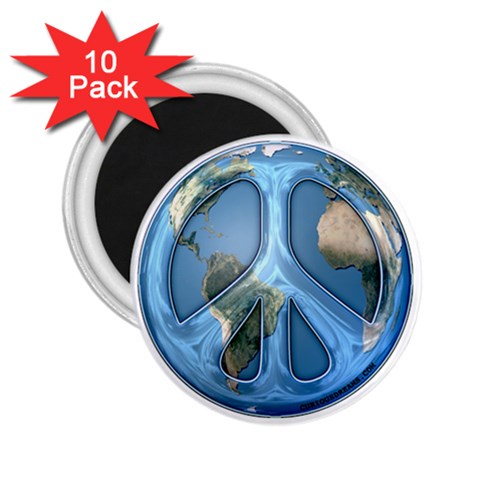 Peace On Earth 2.25  Magnet (10 pack) from UrbanLoad.com Front