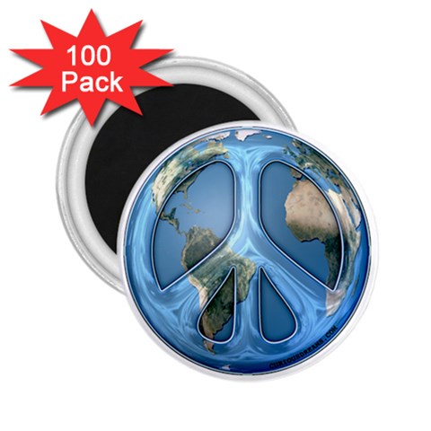 Peace On Earth 2.25  Magnet (100 pack)  from UrbanLoad.com Front