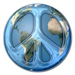 Peace On Earth Magnet 5  (Round)