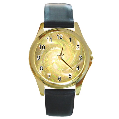 Lemon Surprize Round Gold Metal Watch from UrbanLoad.com Front