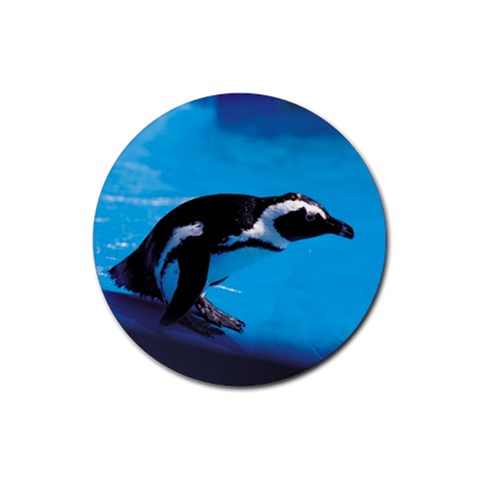 Penguin Bird D2 Rubber Round Coaster (4 pack) from UrbanLoad.com Front