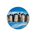 March of the Penguins Bird Rubber Round Coaster (4 pack)