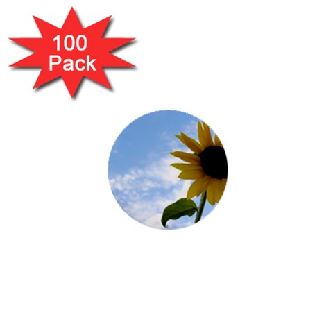 Summer Sunflower 1  Mini Button (100 pack)  from UrbanLoad.com Front