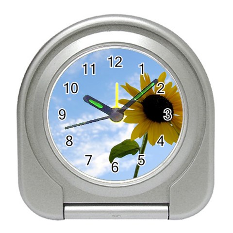 Summer Sunflower Travel Alarm Clock from UrbanLoad.com Front