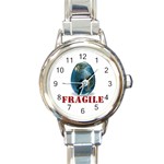 Earth-Fragile Round Italian Charm Watch