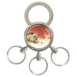 Skull 3-Ring Key Chain