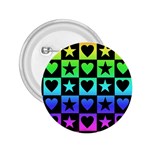 Rainbow Stars and Hearts 2.25  Button