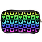 Rainbow Stars and Hearts Travel Toiletry Bag (One Side)