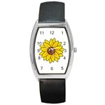 sunflower_1 Barrel Style Metal Watch