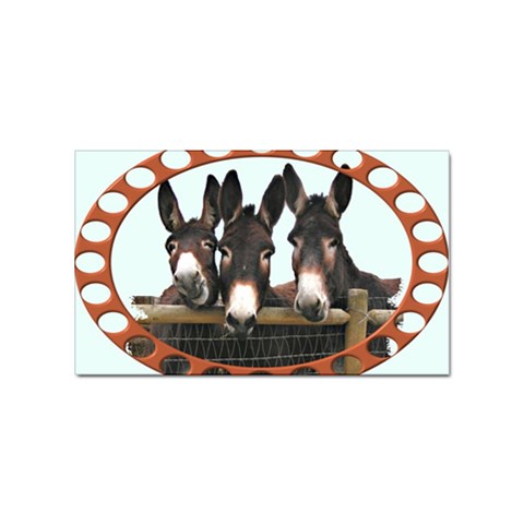 Three donks Sticker Rectangular (10 pack) from UrbanLoad.com Front