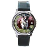 dog36 Round Metal Watch