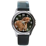 dog34 Round Metal Watch