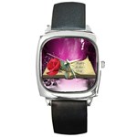 Mother s Day Book Square Metal Watch