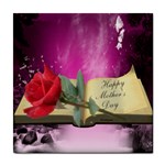Mother s Day Book Tile Coaster