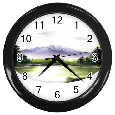 Painting 2 Wall Clock (Black) from UrbanLoad.com Front
