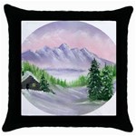Painting 3 Throw Pillow Case (Black)