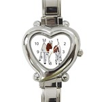 Boer Goat Kids Heart Italian Charm Watch