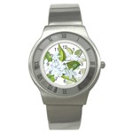flower037 Stainless Steel Watch