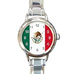 Flag_of_Mexico Round Italian Charm Watch