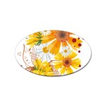 yellow_flower Sticker Oval (100 pack)