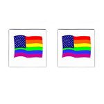 gay flag Cufflinks (Square)