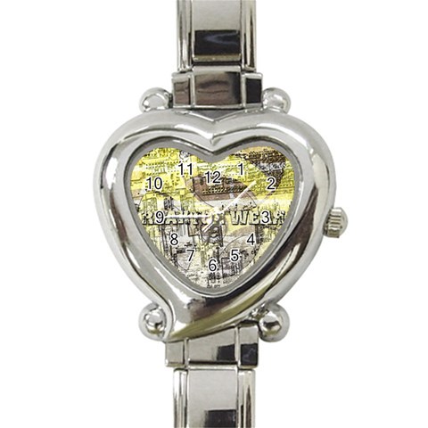 Tech Image Heart Italian Charm Watch from UrbanLoad.com Front
