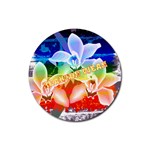Flowers Rubber Round Coaster (4 pack)