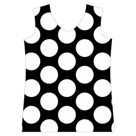 Black And White Polkadot Women s Basketball Tank Top from UrbanLoad.com Front