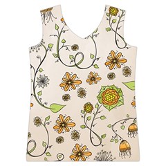 Yellow Whimsical Flowers  Women s Basketball Tank Top from UrbanLoad.com Front
