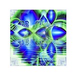 Irish Dream Under Abstract Cobalt Blue Skies Small Satin Scarf (Square)