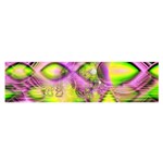 Raspberry Lime Mystical Magical Lake, Abstract  Satin Scarf (Oblong)