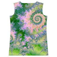 Rose Apple Green Dreams, Abstract Water Garden Women s Basketball Tank Top from UrbanLoad.com Back
