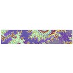 Sea Shell Spiral, Abstract Violet Cyan Stars Flano Scarf (Small)