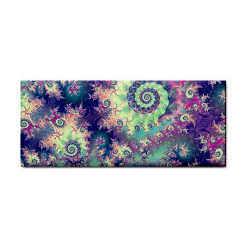 Violet Teal Sea Shells, Abstract Underwater Forest (purple Sea Horse, Abstract Ocean Waves  Hand Towel from UrbanLoad.com Front