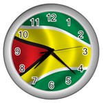 Guyana Wall Clock (Silver)