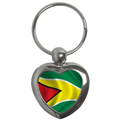 Guyana Key Chain (Heart) from UrbanLoad.com Front