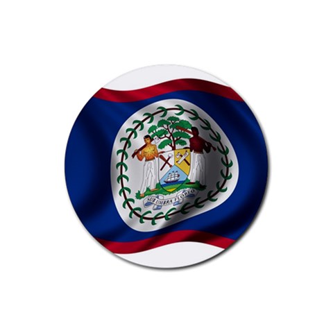 Belize Rubber Round Coaster (4 pack) from UrbanLoad.com Front
